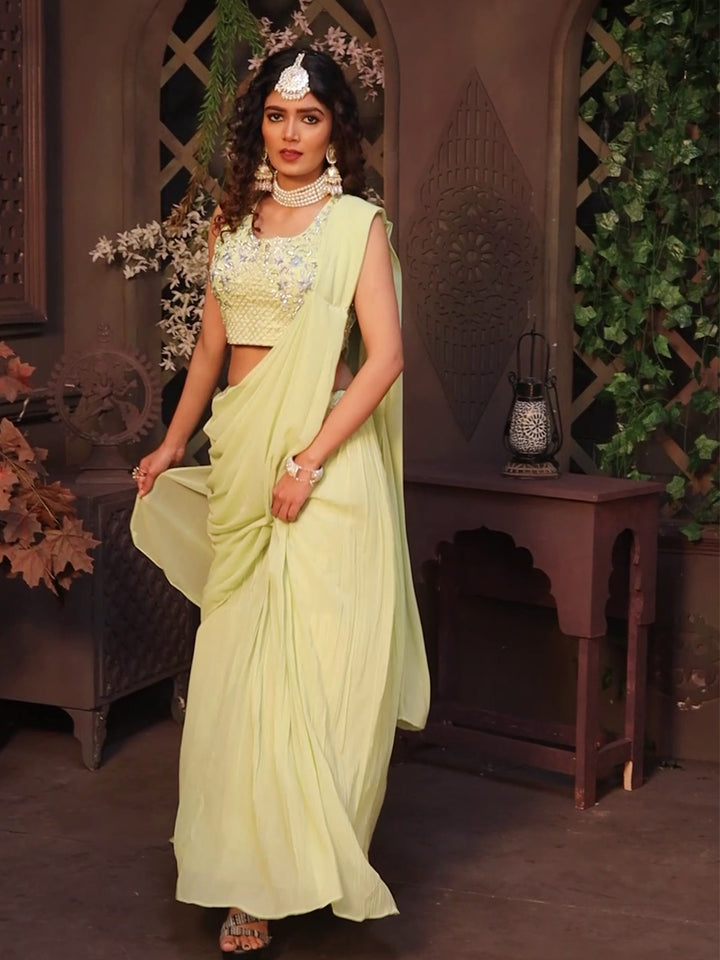 Croptop Skirt lehenga on Georgette fabric