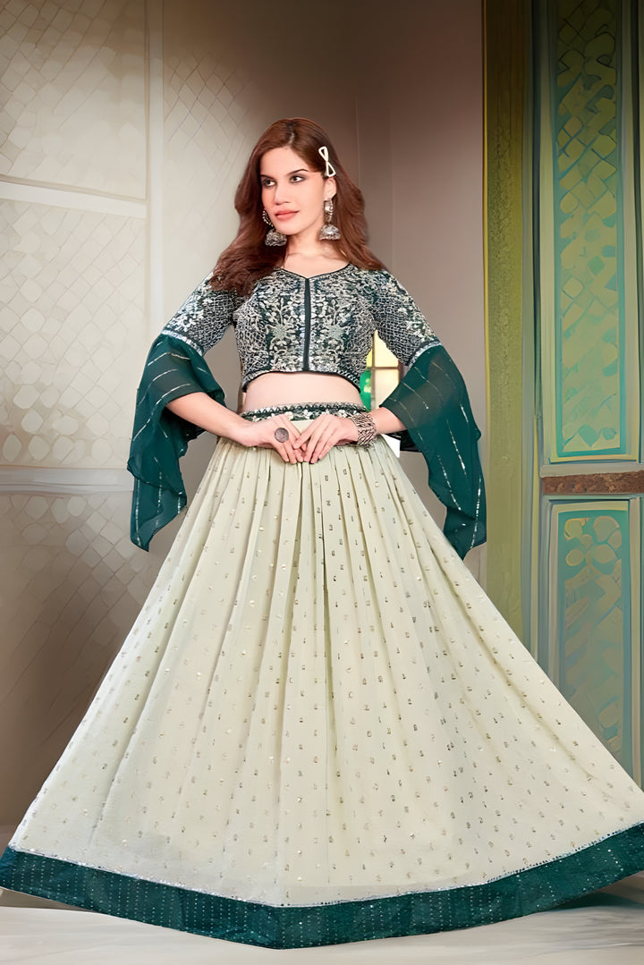 Croptop Skirt lehenga on Georgette fabric