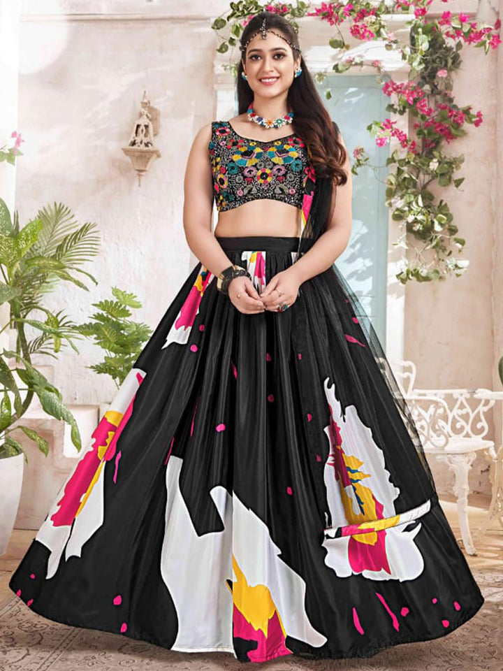 Croptop Skirt lehenga on Chinon fabric