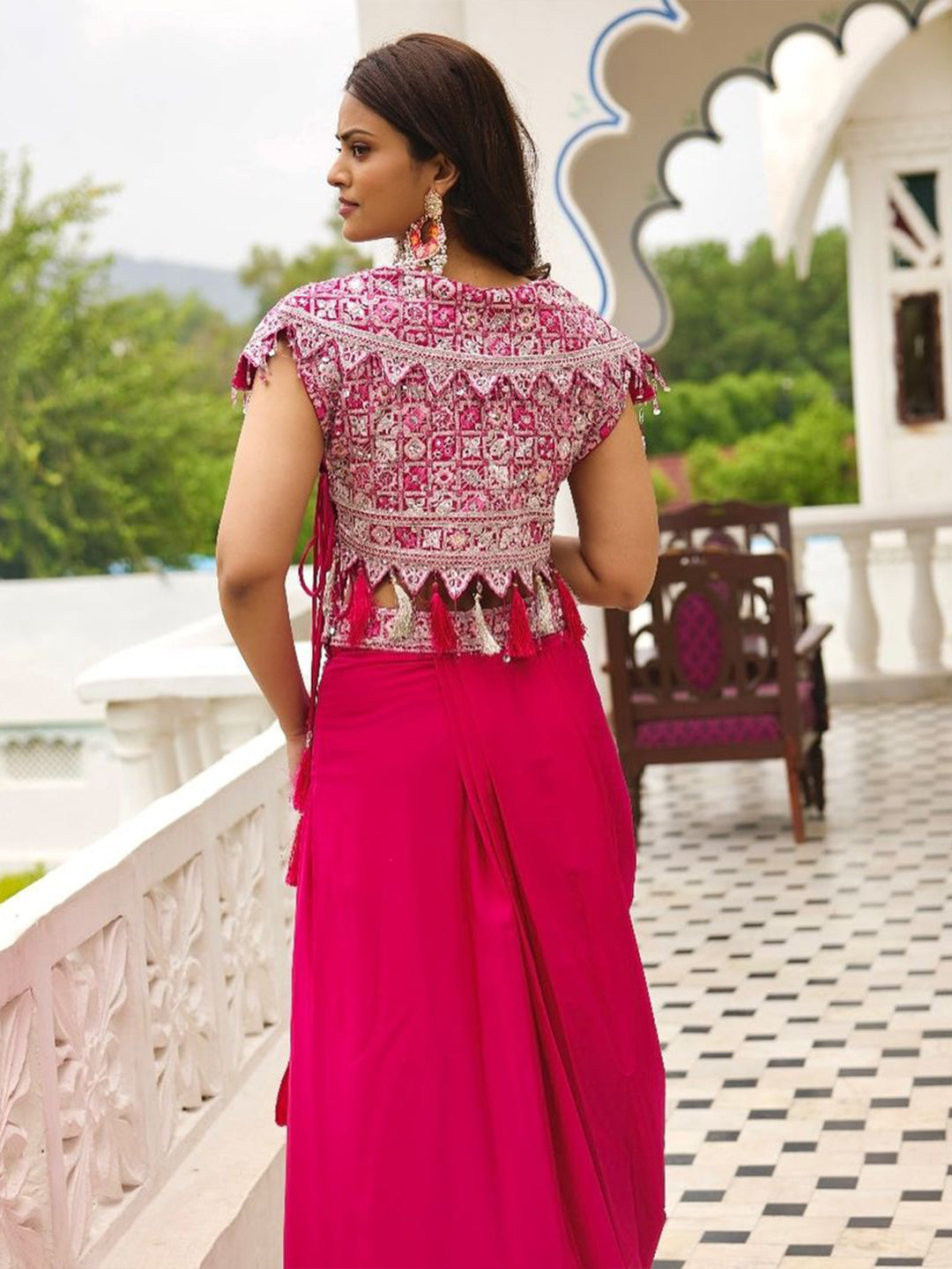 Croptop Skirt lehenga on Georgette fabric