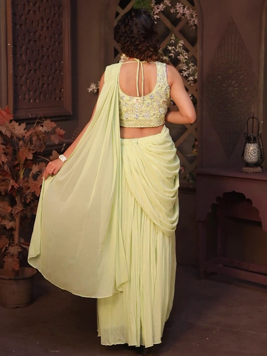 Croptop Skirt lehenga on Georgette fabric