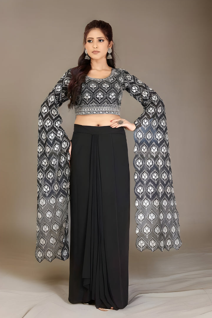 Croptop Skirt lehenga on Georgette fabric