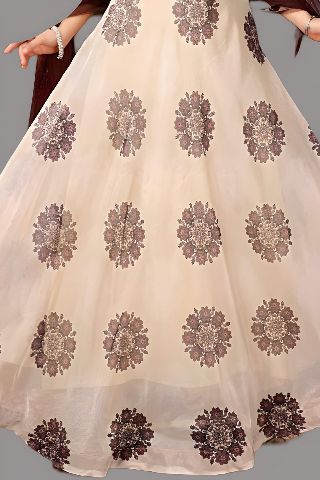 Croptop Skirt lehenga on Organza fabric