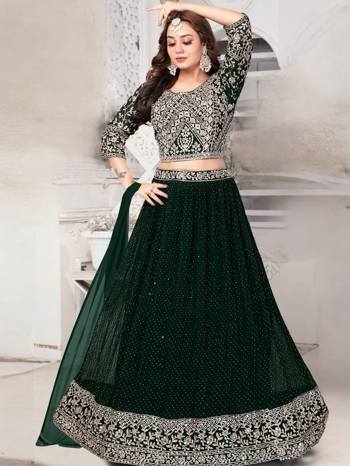 Croptop Skirt lehenga on Georgette fabric