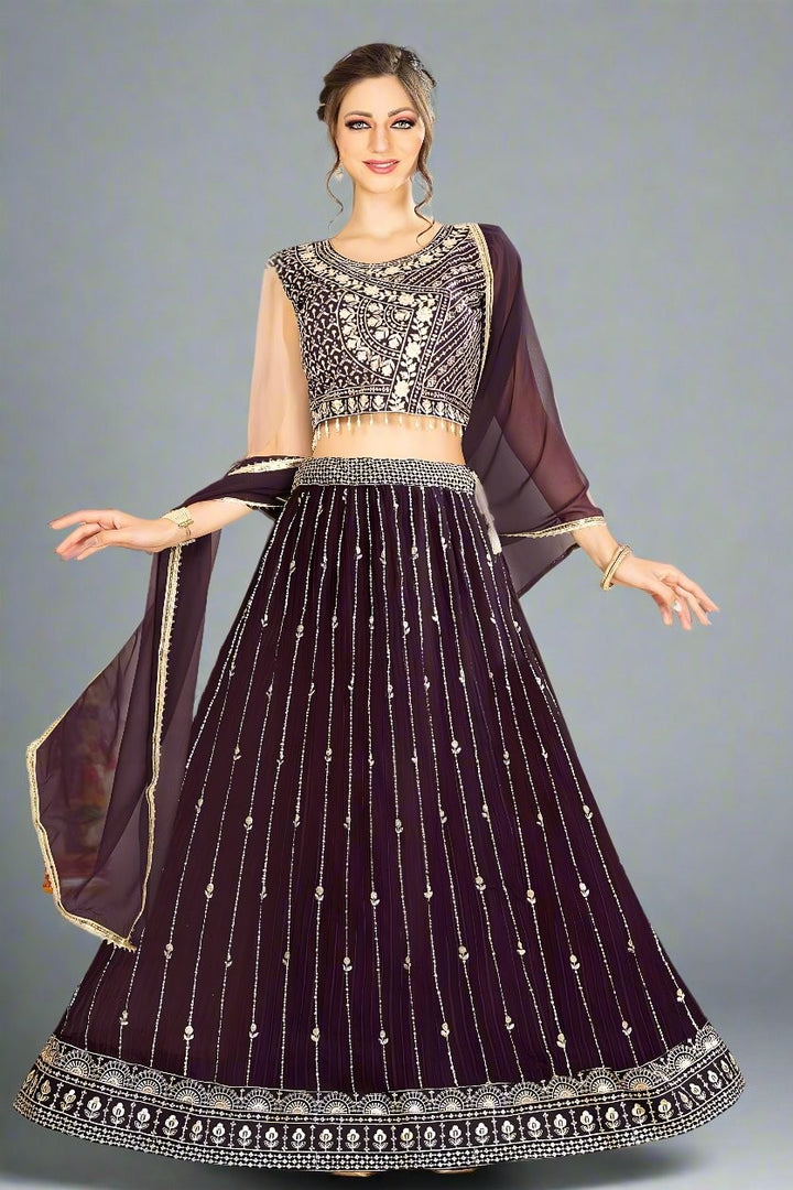 Croptop Skirt lehenga on Georgette fabric