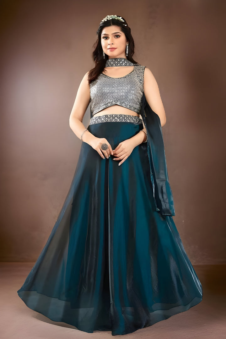 Croptop Skirt lehenga on Jimmichu fabric