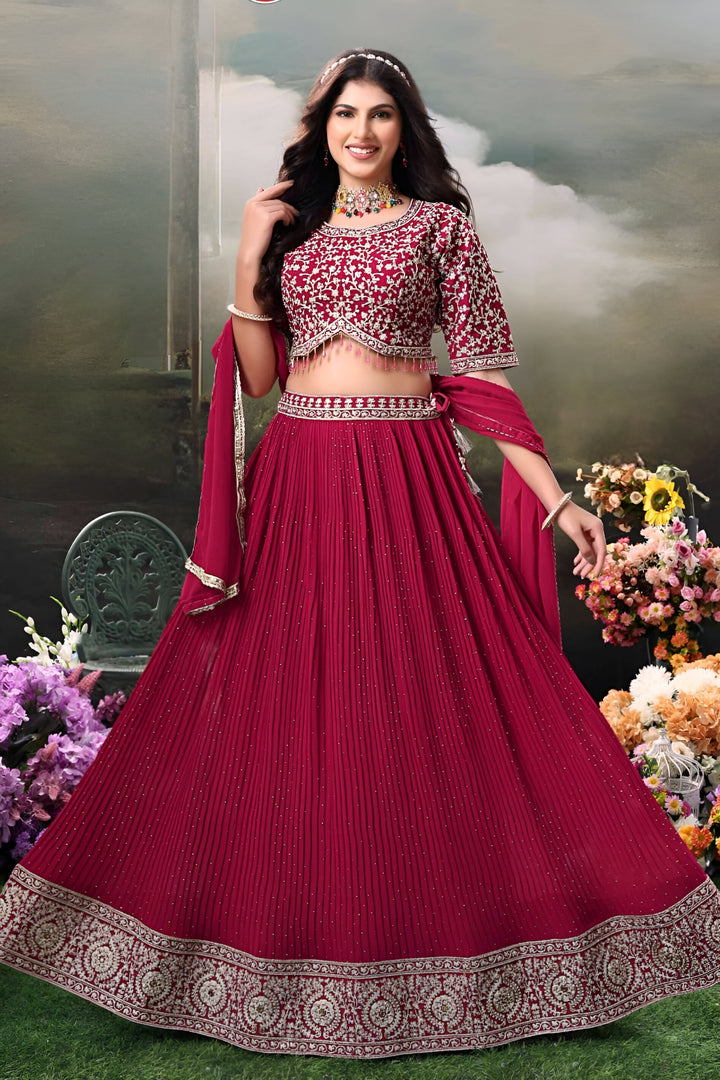 Croptop Skirt lehenga on Georgette fabric